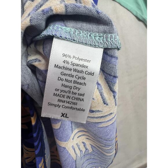 Lularoe Womens XL Arrow Print 3/4 Sleeve Raglan Top Blue Teal Unique Pattern NWT - Picture 6 of 11